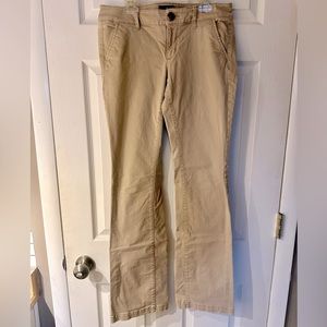 American Eagle women’s kick boot khaki pants, size 4 long